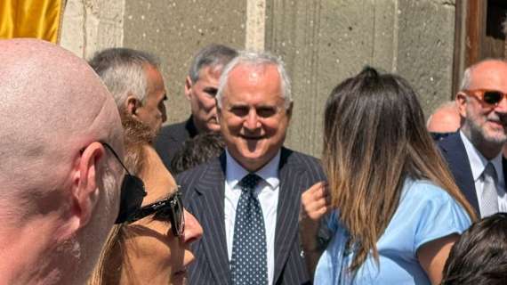 Lotito a Albano per la messa di Papa Leone XIV