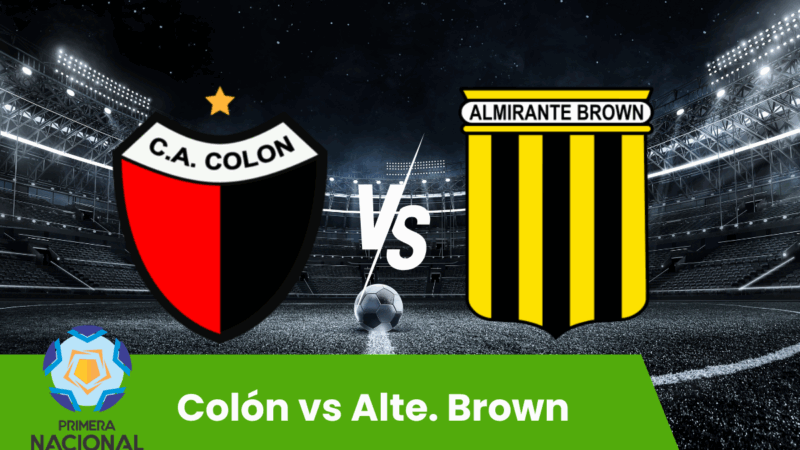 Pronostico Colón vs Alte. Brown | Primera Nacional | 13 luglio