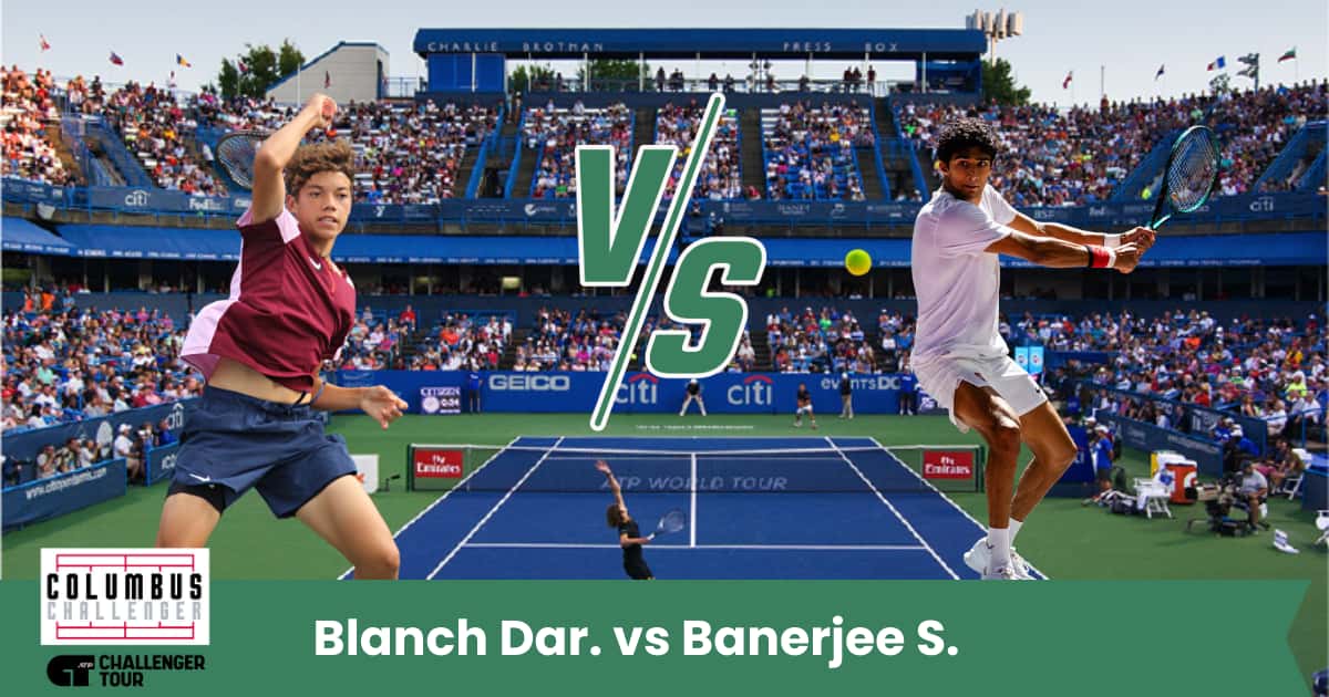 Sfida interessante al Challenger di Columbus: Blanch punta sulla potenza e sul servizio, mentre Banerjee cerca di sorprendere con scambi più lunghi. Match equilibrato, ma il cemento indoor favorisce leggermente Blanch.