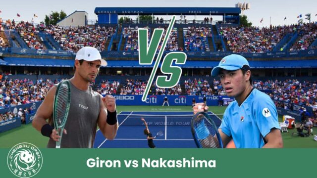Analisi completa e pronostico del derby USA tra Marcos Giron e Brandon Nakashima a Chengdu.