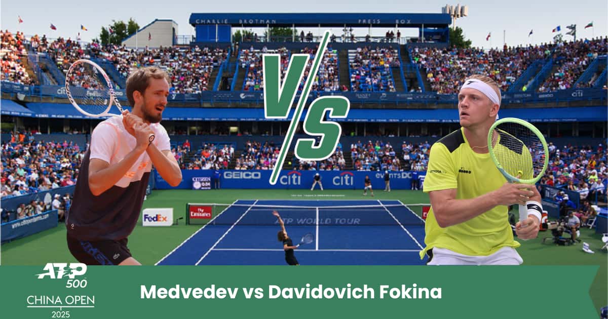 Medvedev conferma la sua solidità sul cemento di Pechino e parte favorito contro Davidovich Fokina: il russo punta a un successo netto in due set.