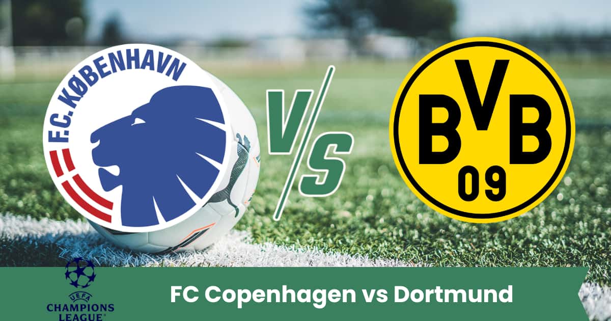 Pronostico Champions League: FC Copenhagen e Borussia Dortmund si sfidano in una gara decisiva della fase a gironi, con i tedeschi favoriti per potenza offensiva e forma recente.