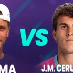 S. Gima contro J.M. Cerundolo in un elegante confronto del Challenger di Costa do Sauipe 2025.