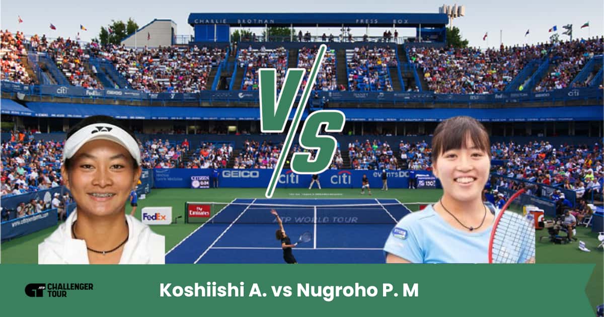 Sfida equilibrata tra Koshiishi A. e Nugroho PM nel Challenger Donne di Jinan : tecnica contro potenza sul cemento cinese.