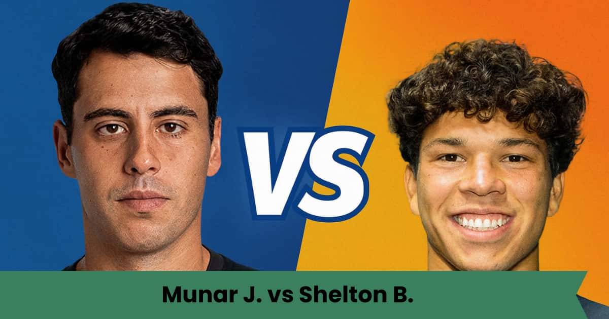 Jaume Munar e Ben Shelton si affrontano nel torneo ATP di Basilea 2025.
