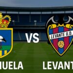 Logo Orihuela e Levante centrati su uno sfondo di campo da calcio con scritta “Copa del Rey - 30 Ottobre 2025”.