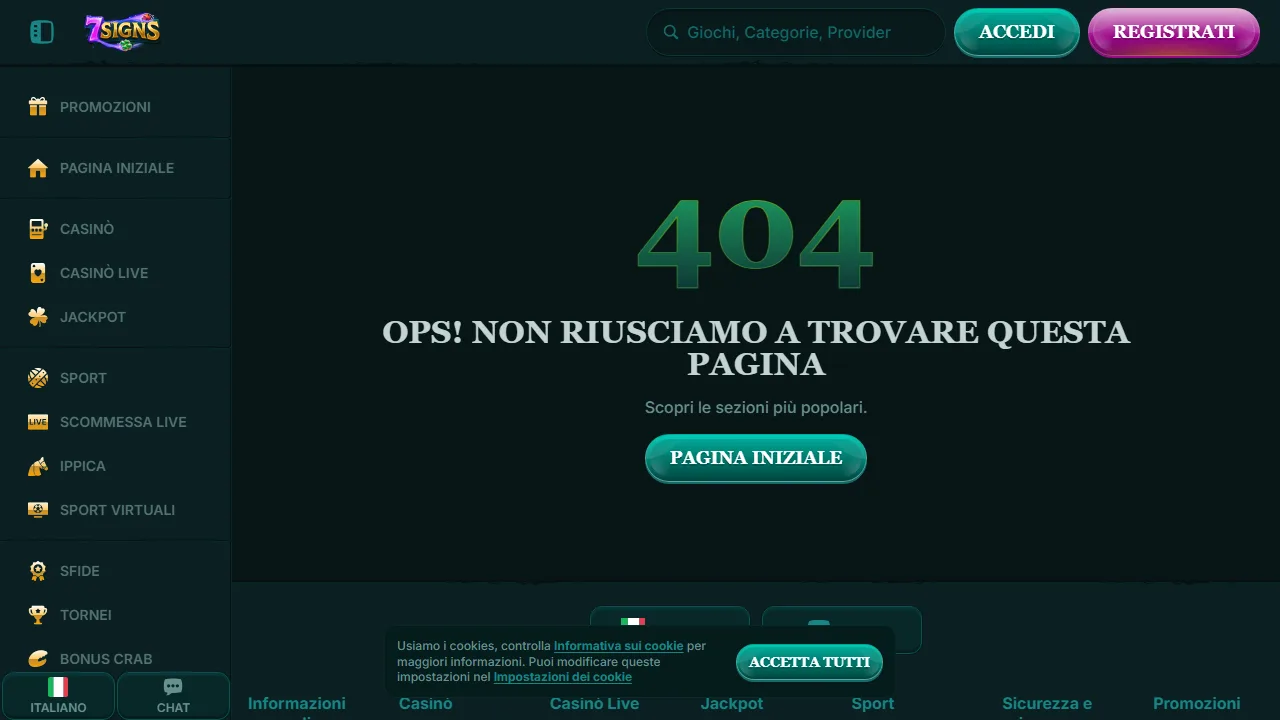 Il form di registrazione di 7signs