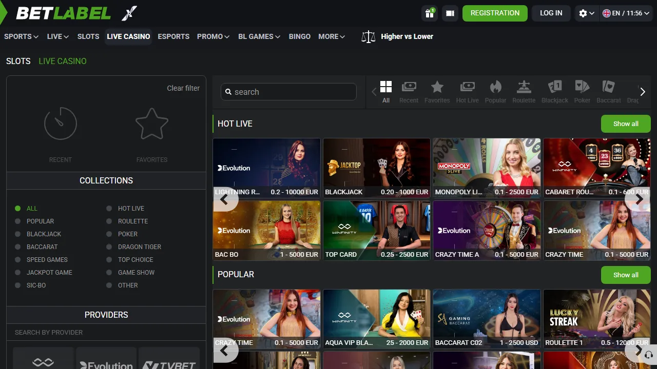 Il casinò online di betlabel