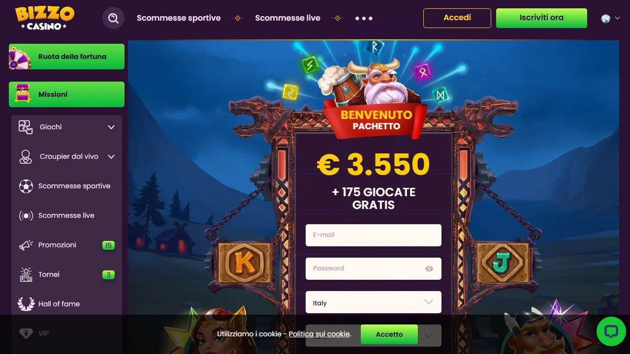 Bizzo Casino Recensioni 9 Il form di registrazione di bizzo-casino