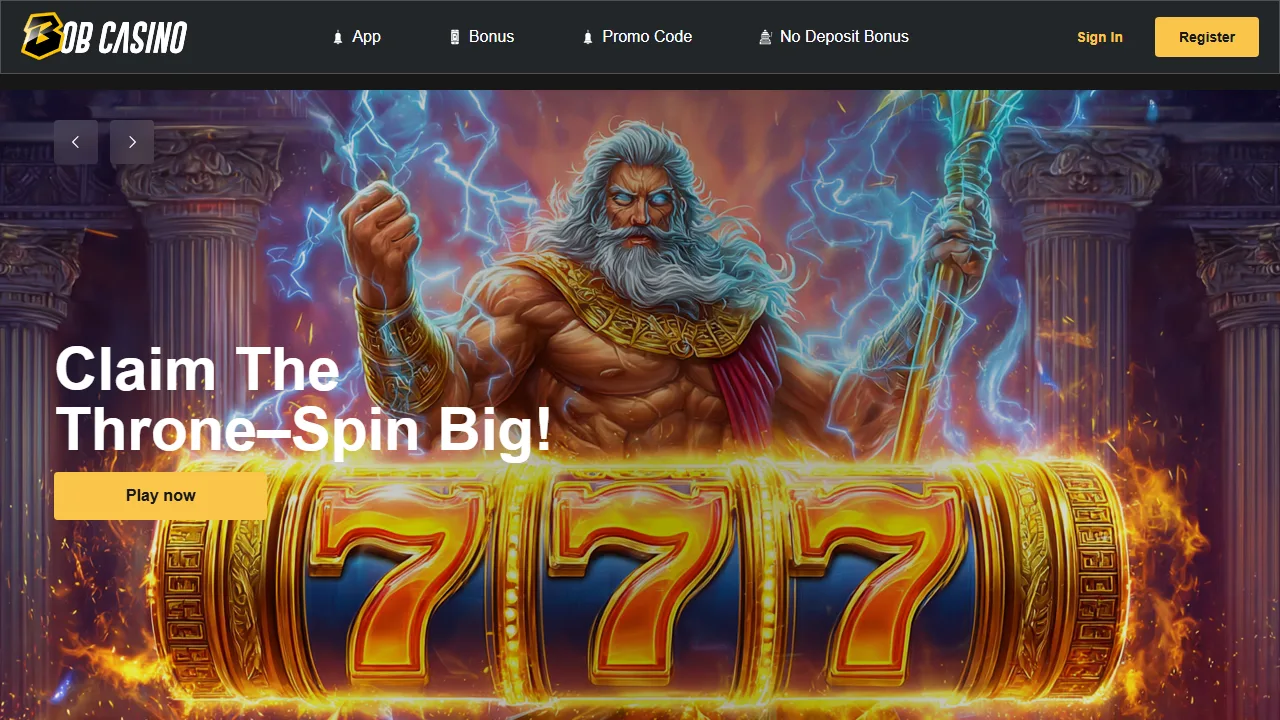 La homepage di bob-casino