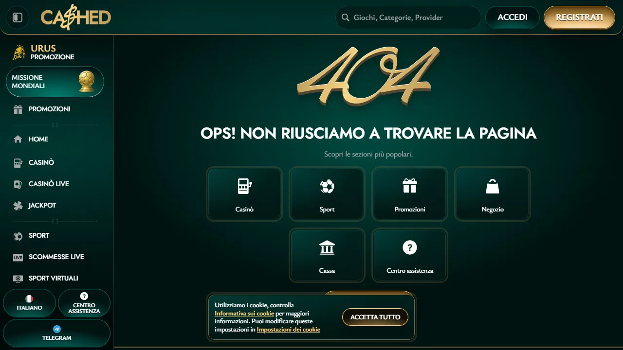 Il casinò online di cashed