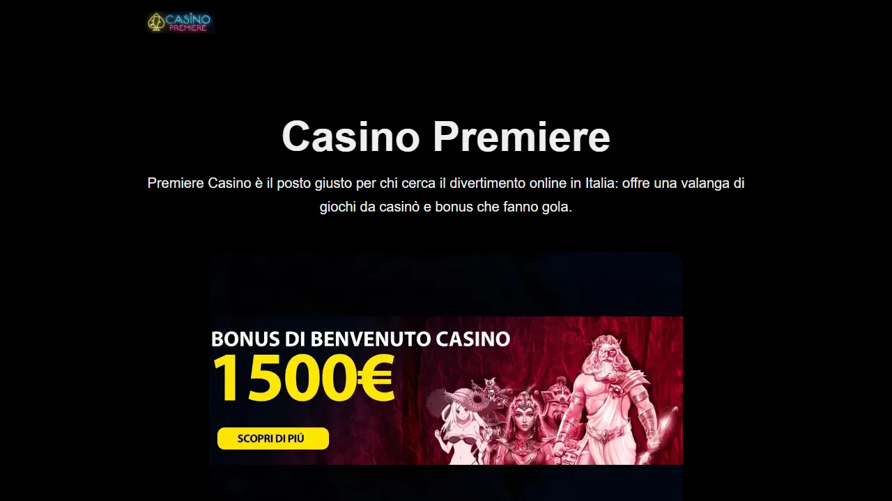 Casino Premiere Recensioni 4 La homepage di casino-premiere