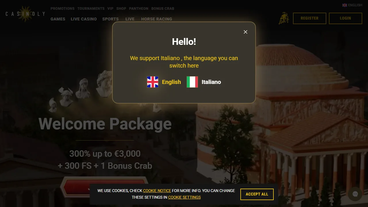 Casinoly Recensioni 4 La homepage di casinoly