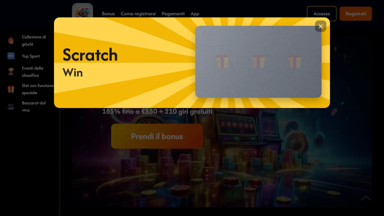 La homepage di casinomatch