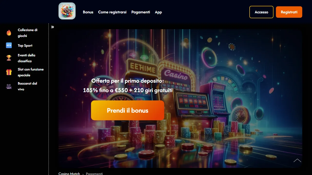 I metodi di pagamento di casinomatch