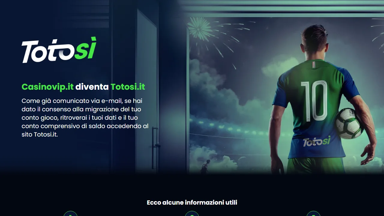 La homepage di casinovip