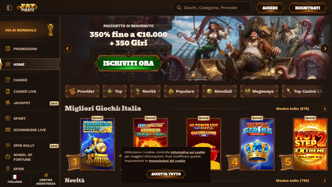 La homepage di fat-pirate-casino