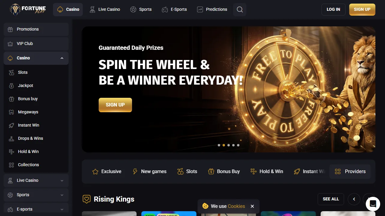 La homepage di fortune-play