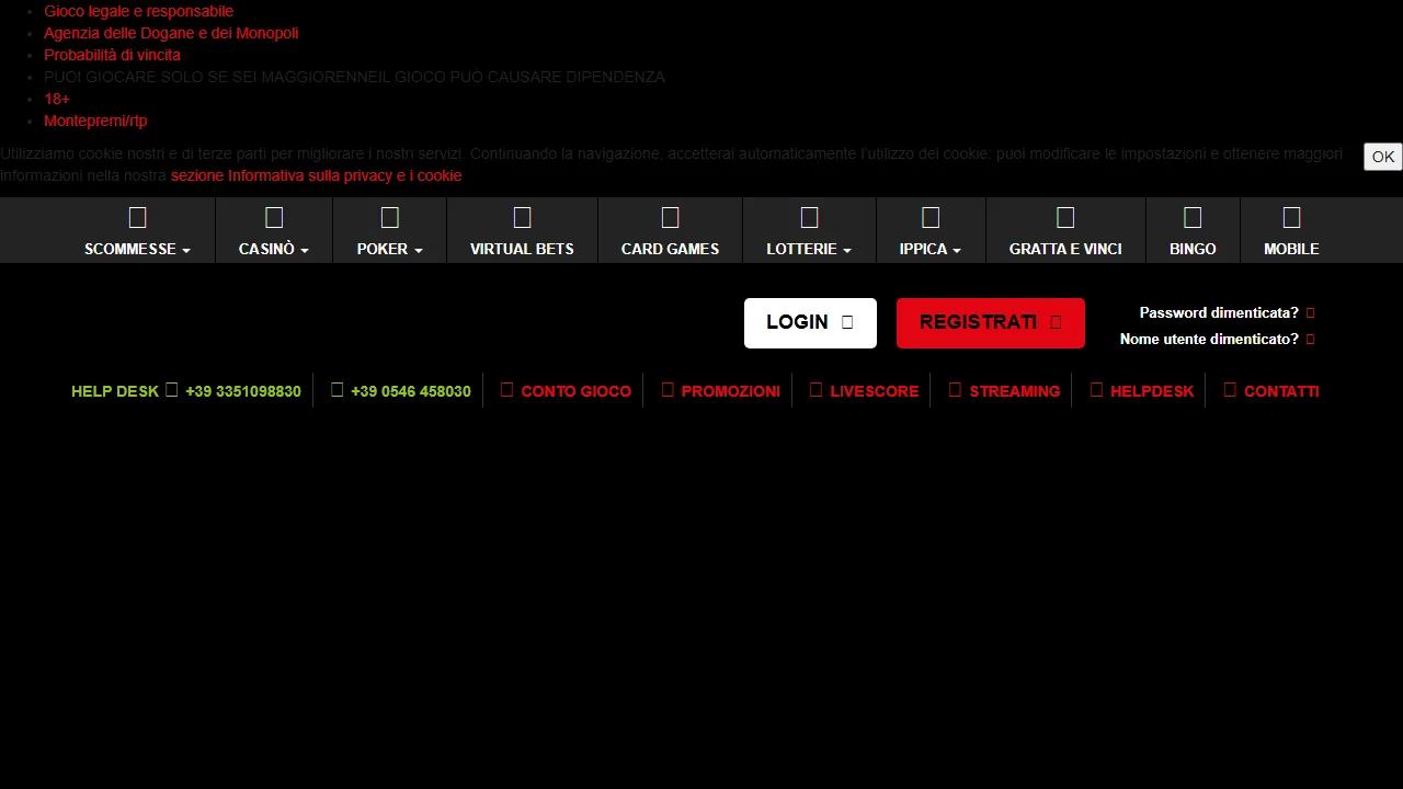 La homepage di gamecity