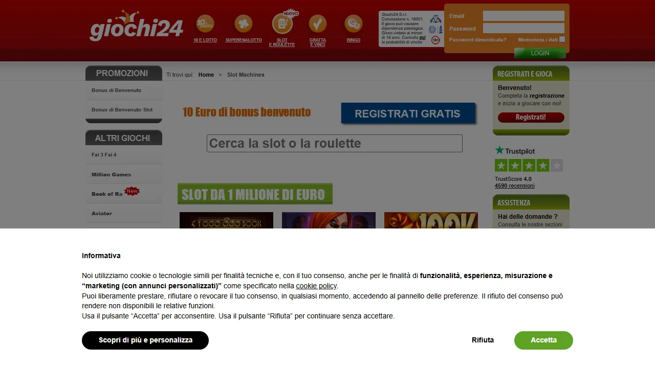 Il casinò online di giochi24