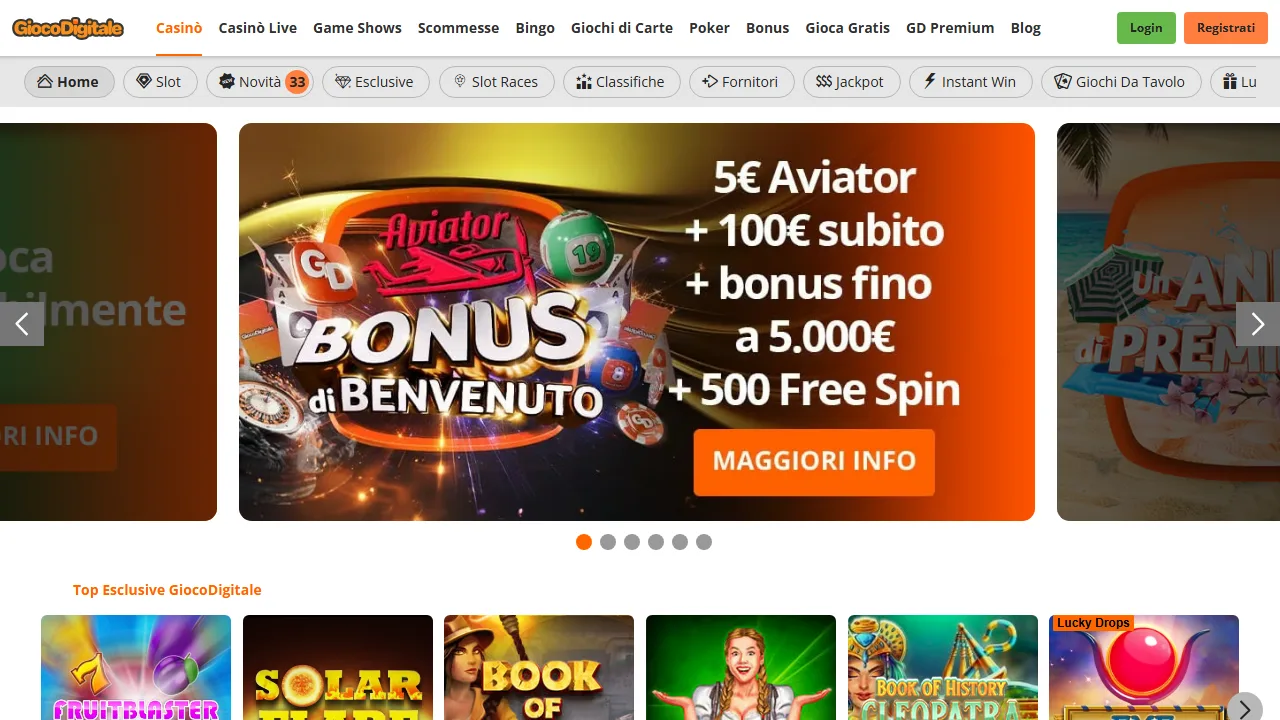 Il casinò online di giocodigitale