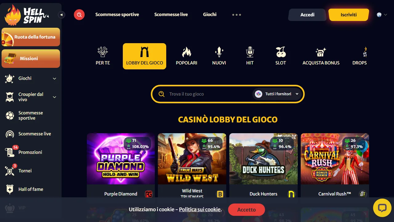 Il casinò online di hellspin