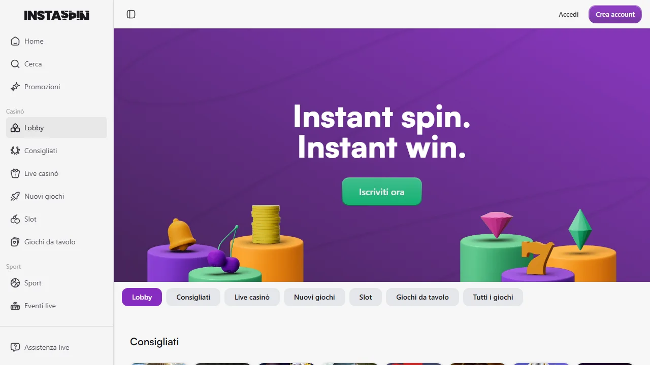 Il casinò online di instaspin