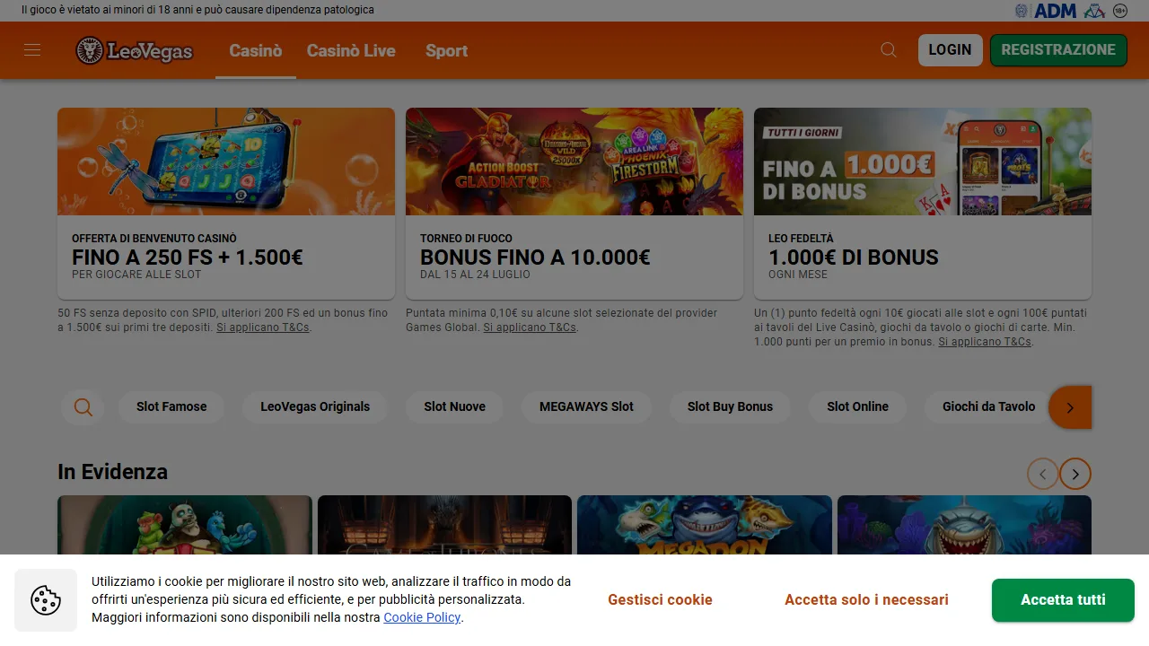 Il casinò online di leovegas