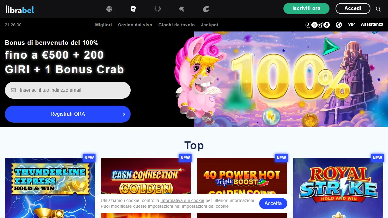 Il casinò online di librabet