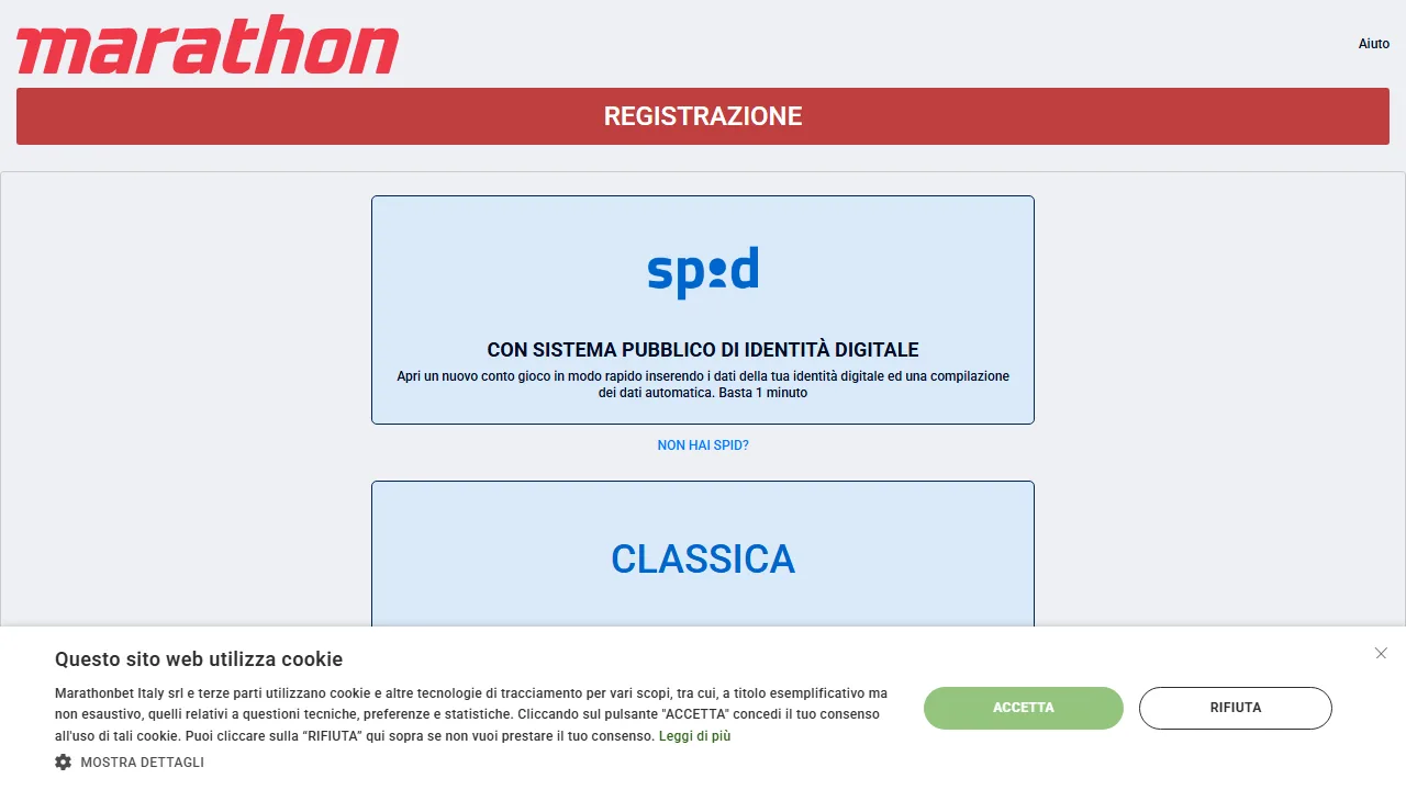 MarathonBet Recensioni 11 Il form di registrazione di marathonbet
