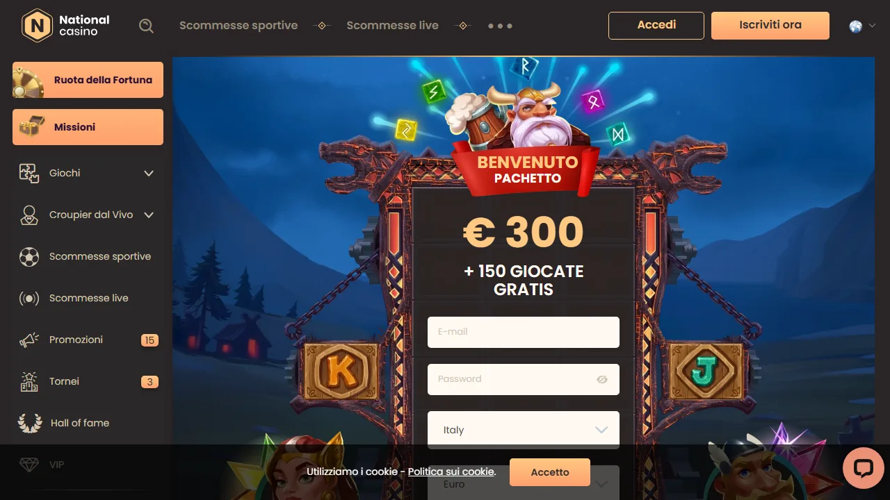 National Casino Recensioni 9 Il form di registrazione di national-casino
