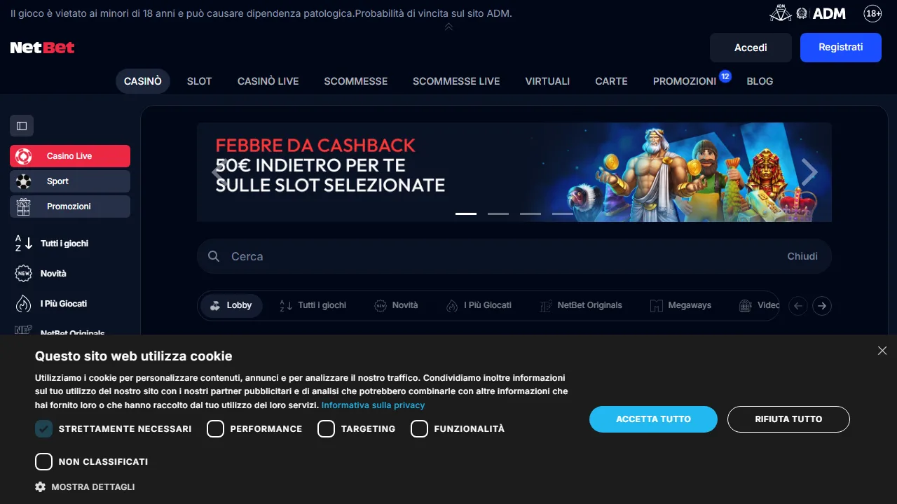 Il casinò online di netbet