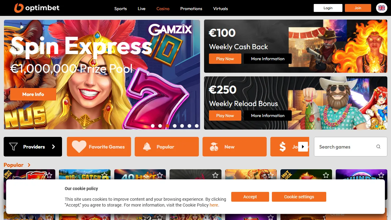 Il casinò online di optimbet