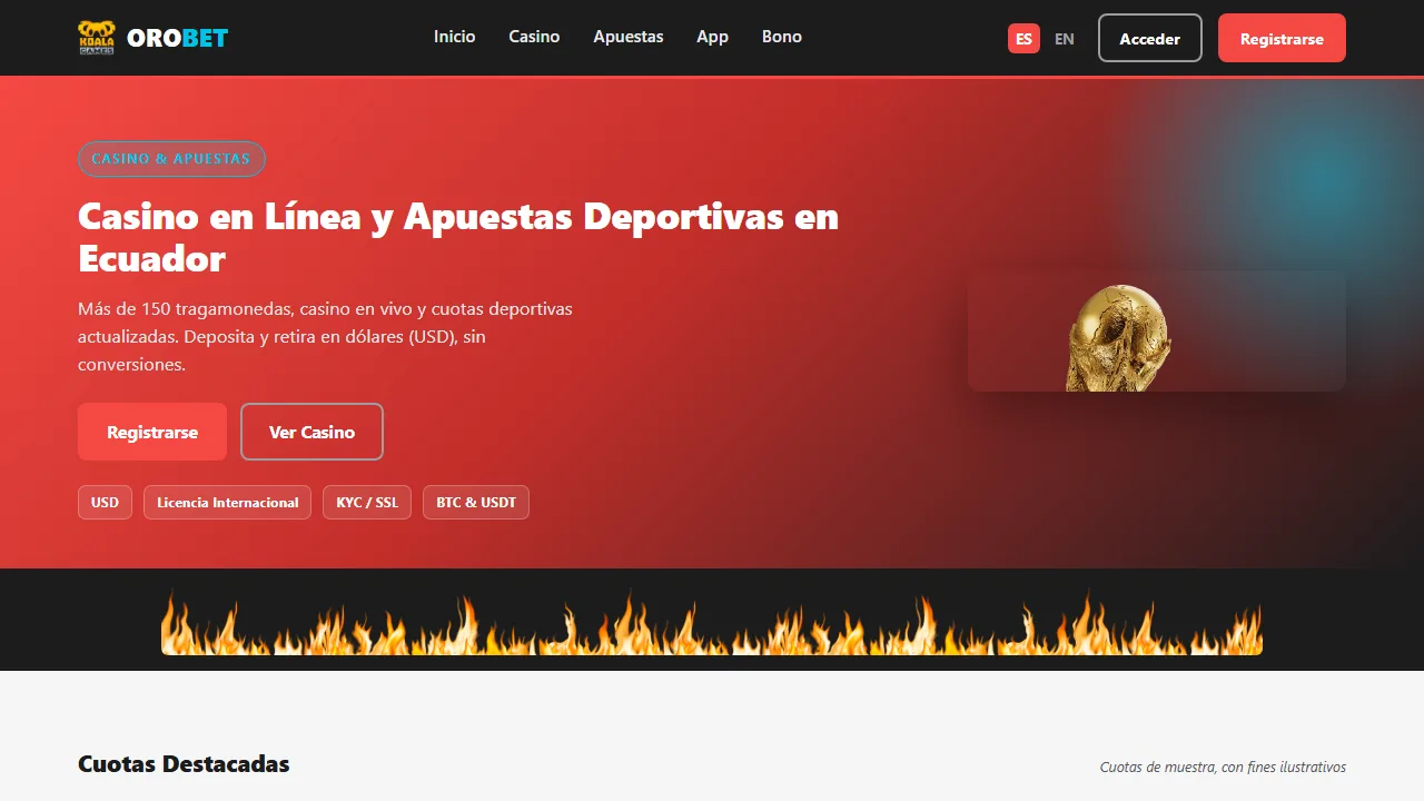 La homepage di orobet1