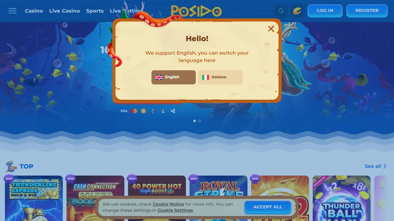 Posido Casino Recensioni 4 La homepage di posido-casino
