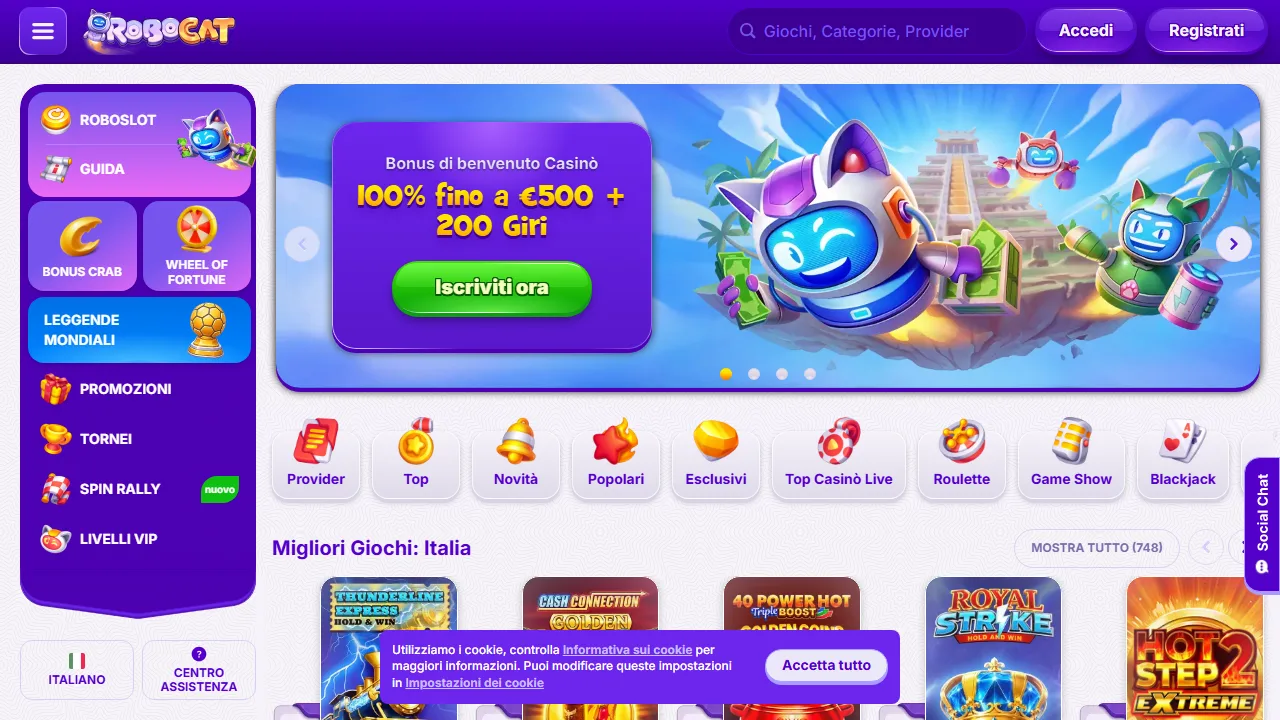 Robocat Recensioni 4 La homepage di robocat