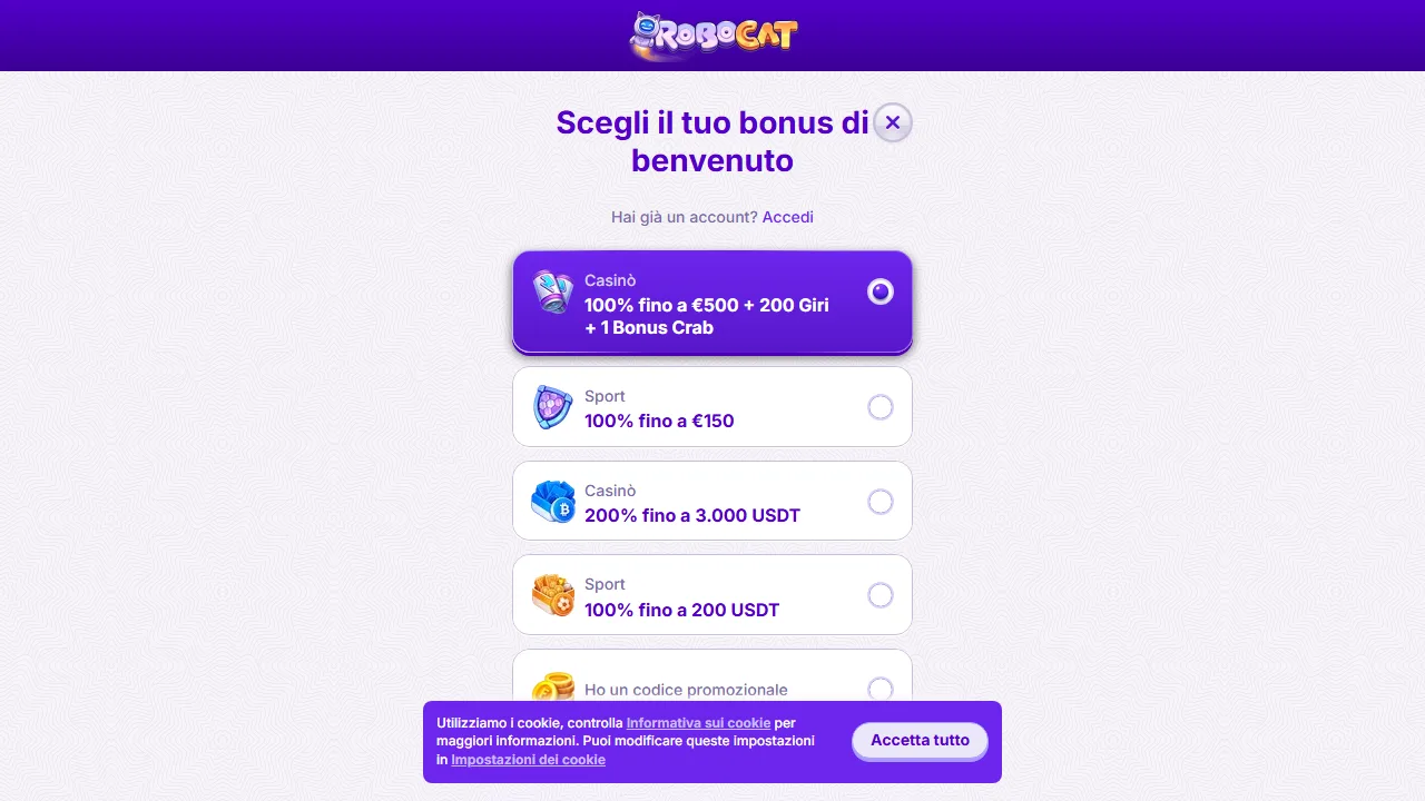 Robocat Recensioni 11 Il form di registrazione di robocat