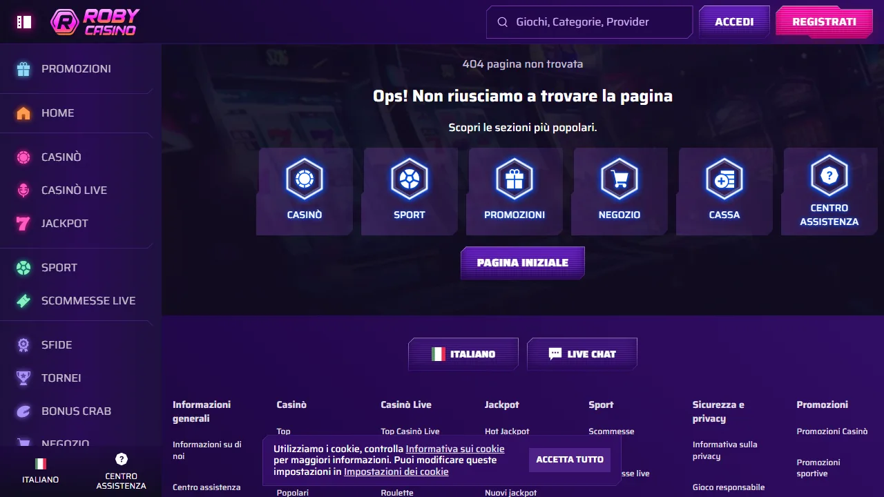 RobyCasino Recensioni 5 La sezione scommesse sportive di robycasino