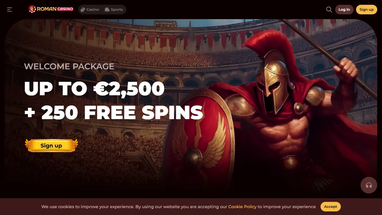 La homepage di roman-casino