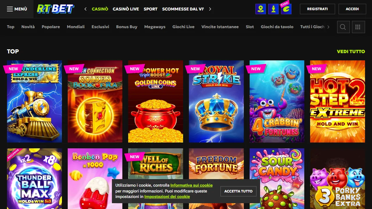 Il casinò online di rtbet