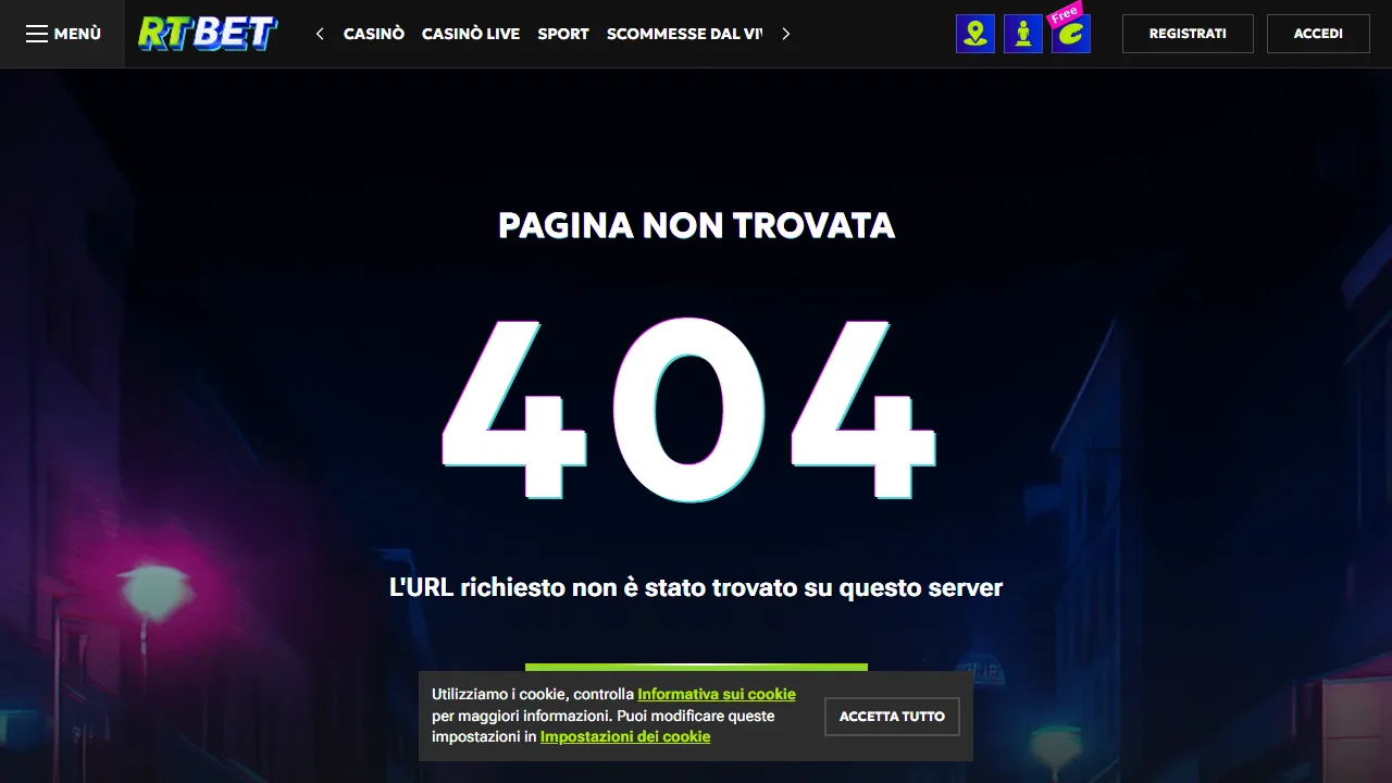 Il form di registrazione di rtbet