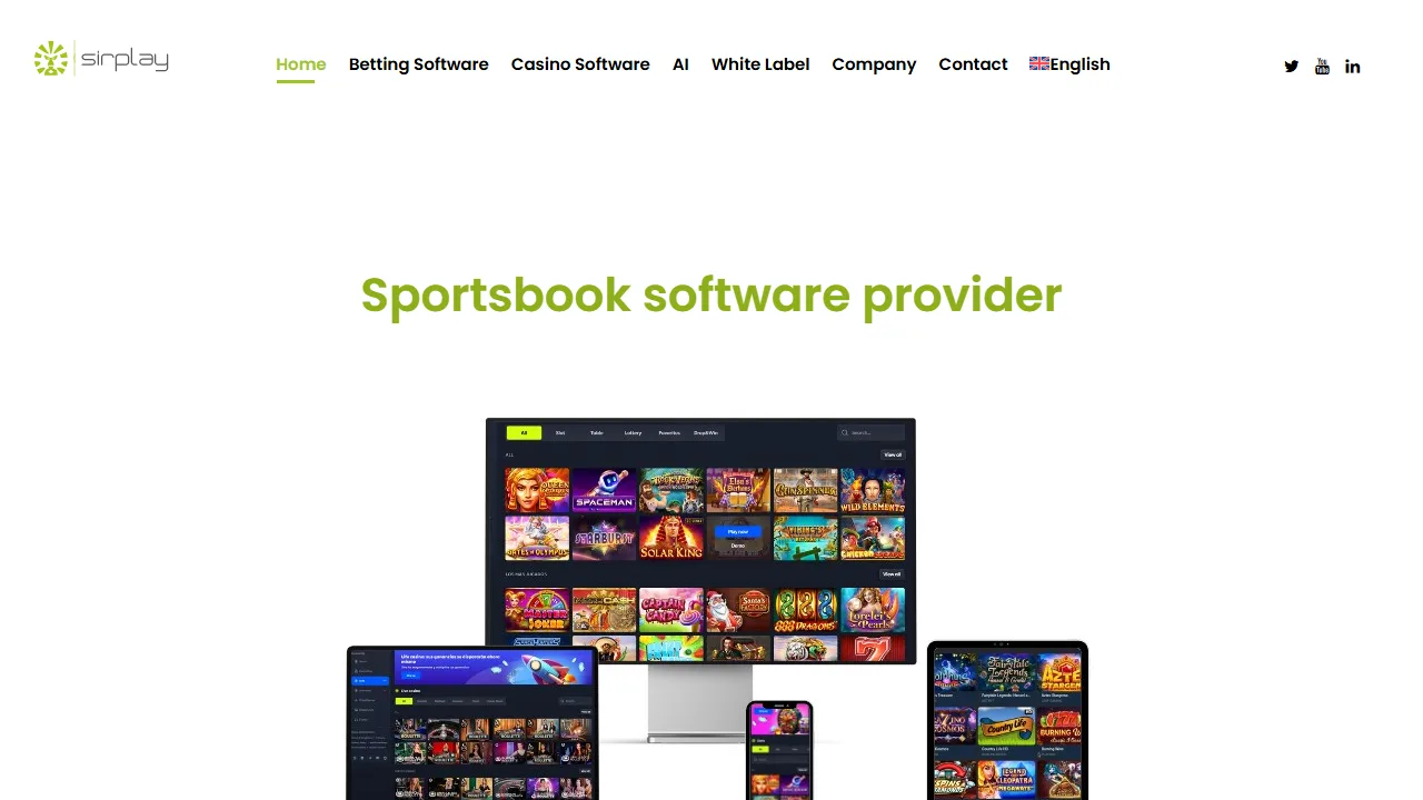 La homepage di sirplay