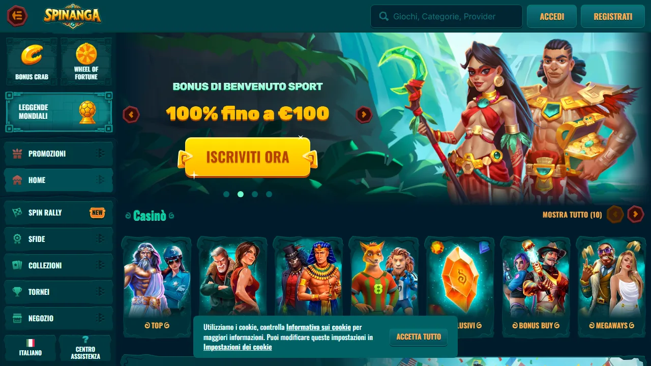 La homepage di spinanga