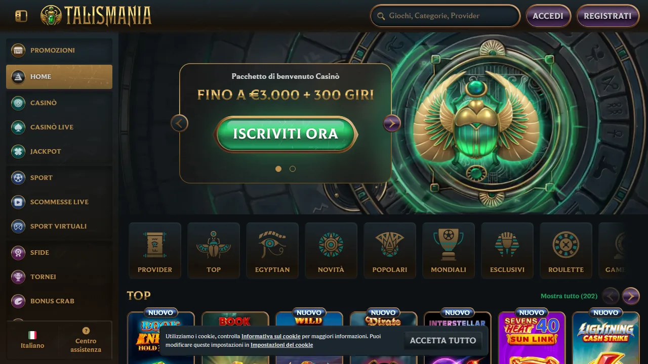TalisMania Recensioni 4 La homepage di talismania