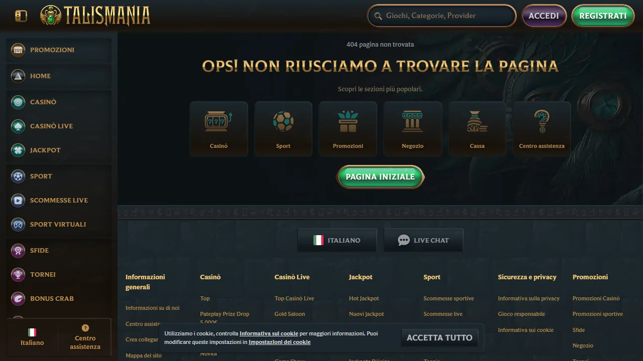 TalisMania Recensioni 5 La sezione scommesse sportive di talismania