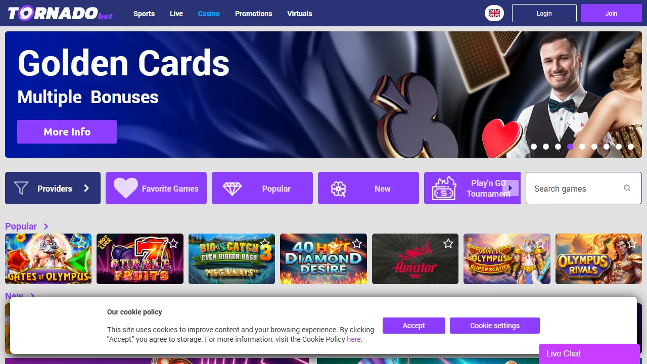 Il casinò online di tornadobet