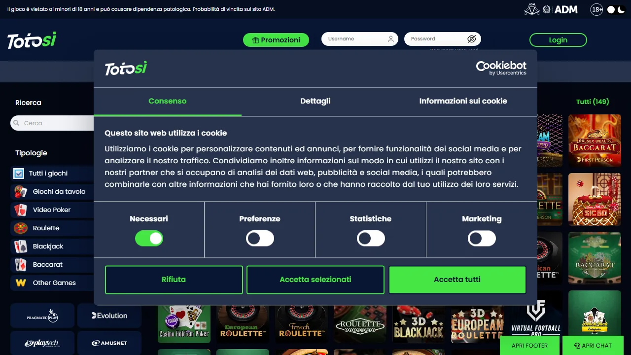 Il casinò online di totos
