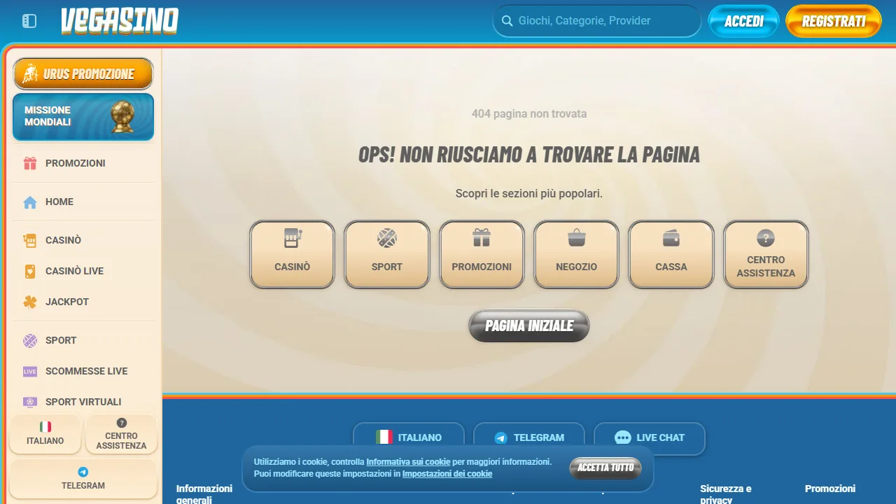 Il casinò online di vegasino