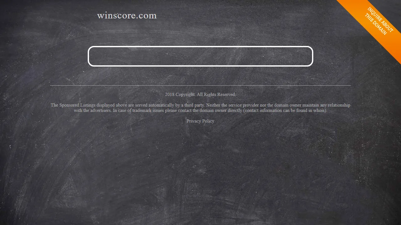 La homepage di winscore