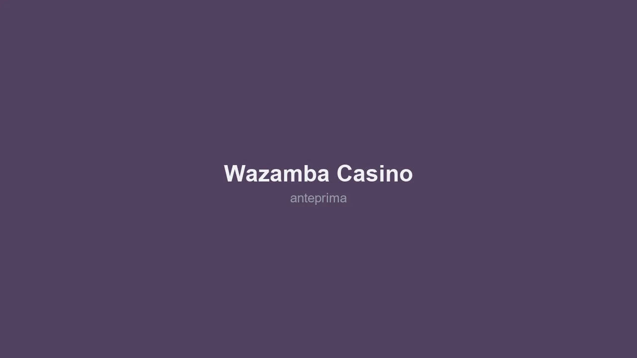 Schermata 2 di Wazamba Casino